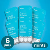 Energy Caffeine Nootropics for Energy & Focus - Sugar-Free with L-theanine, Caffeine, Vitamin B12 & Vitamin B6 - Peppermint Flavor