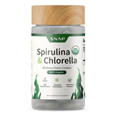 Supplements Organic Spirulina and Chlorella Capsules | Chlorophyll and Protein Rich Blue Green Algae Superfood Supplement for Energy and Immune Support, Vegan, Non GMO, Greens Blend, 120 Capsules